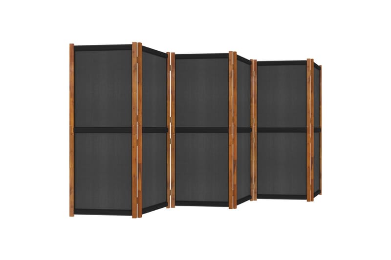 Rumsavdelare 6 paneler svart 420x180 cm - Svart - Rumsavdelare