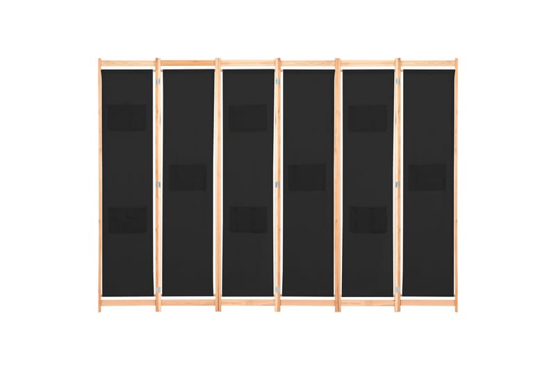 Rumsavdelare 6 paneler 240x170x4 cm svart tyg - Inredning & dekor - Dekor & inredningsdetaljer - Rumsavdelare