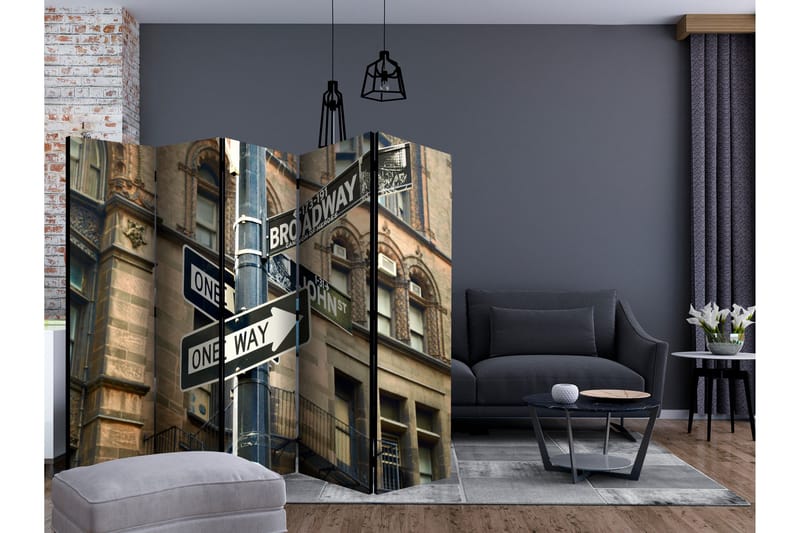 Rumsavdelare - All roads lead to Broadway II 225x172 - Artgeist sp. z o. o. - Inredning & dekor - Dekor & inredningsdetaljer - Rumsavdelare