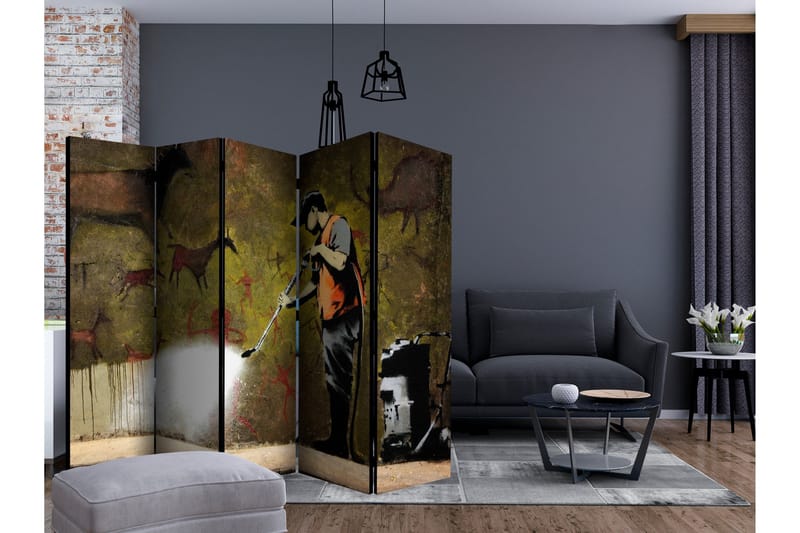 Rumsavdelare - Banksy - Cave Painting II 225x172 - Artgeist sp. z o. o. - Inredning & dekor - Dekor & inredningsdetaljer - Rumsavdelare