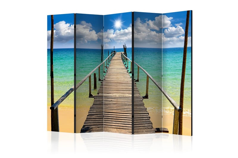 Rumsavdelare - Beach, sun, bridge II 225x172, Artgeist sp. z o. o.