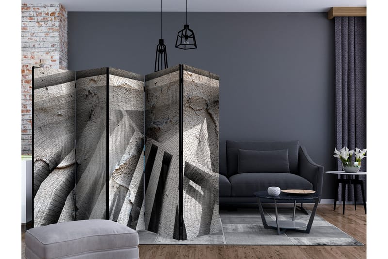 Rumsavdelare - Beton 3D II 225x172 - Artgeist sp. z o. o. - Inredning & dekor - Dekor & inredningsdetaljer - Rumsavdelare