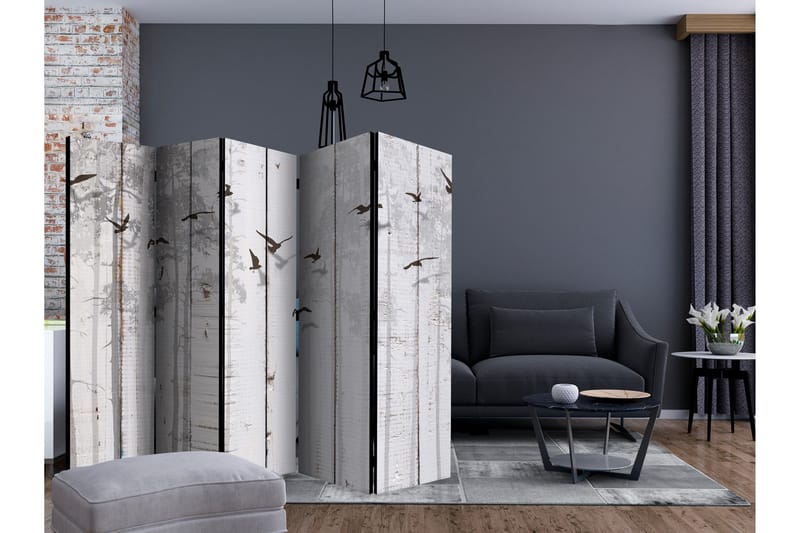 Rumsavdelare - Birds on Boards II 225x172 - Artgeist sp. z o. o. - Inredning & dekor - Dekor & inredningsdetaljer - Rumsavdelare