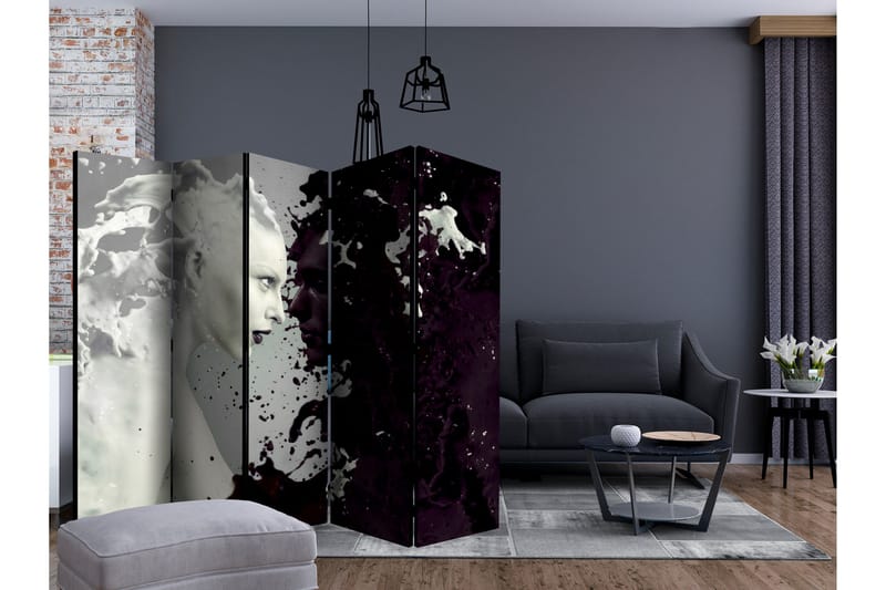 Rumsavdelare - Black and White Faces II 225x172 - Artgeist sp. z o. o. - Inredning & dekor - Dekor & inredningsdetaljer - Rumsavdelare