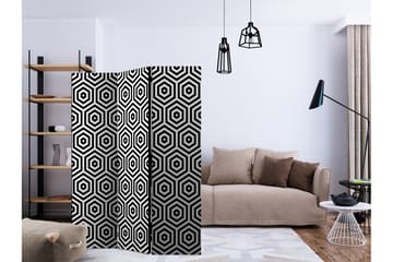 Rumsavdelare Black and White Hypnosis 135x172 cm - Artgeist sp. z o. o. - Inredning & dekor - Dekor & inredningsdetaljer - Rumsavdelare