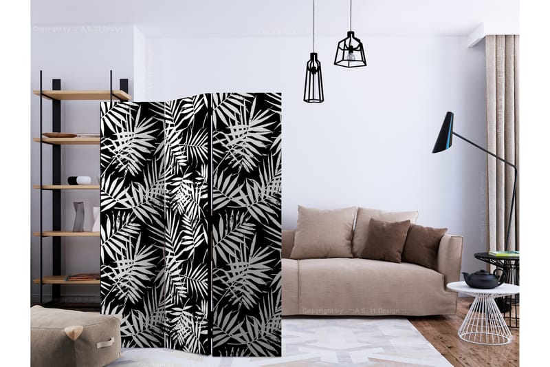 RUMSAVDELARE Black and White Jungle 135x172 cm - Artgeist sp. z o. o. - Inredning & dekor - Dekor & inredningsdetaljer - Rumsavdelare
