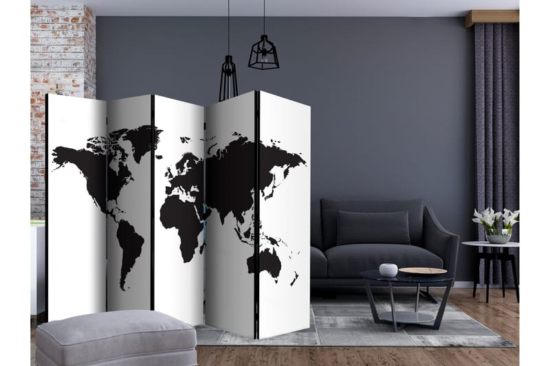 Rumsavdelare - Black & White World II 225x172 - Artgeist sp. z o. o. - Inredning & dekor - Dekor & inredningsdetaljer - Rumsavdelare