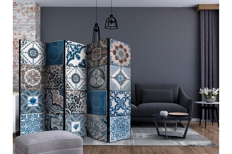 RUMSAVDELARE Blue Arabesque II 225x172 cm - Artgeist sp. z o. o. - Inredning & dekor - Dekor & inredningsdetaljer - Rumsavdelare