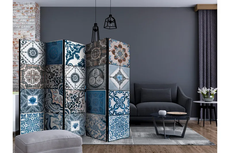 Rumsavdelare Blue Arabesque II 225x172 cm - Artgeist sp. z o. o. - Inredning & dekor - Dekor & inredningsdetaljer - Rumsavdelare