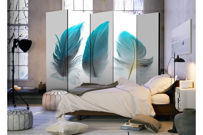 Rumsavdelare Blue Feathers 225x172 - Artgeist sp. z o. o. - Inredning & dekor - Dekor & inredningsdetaljer - Rumsavdelare