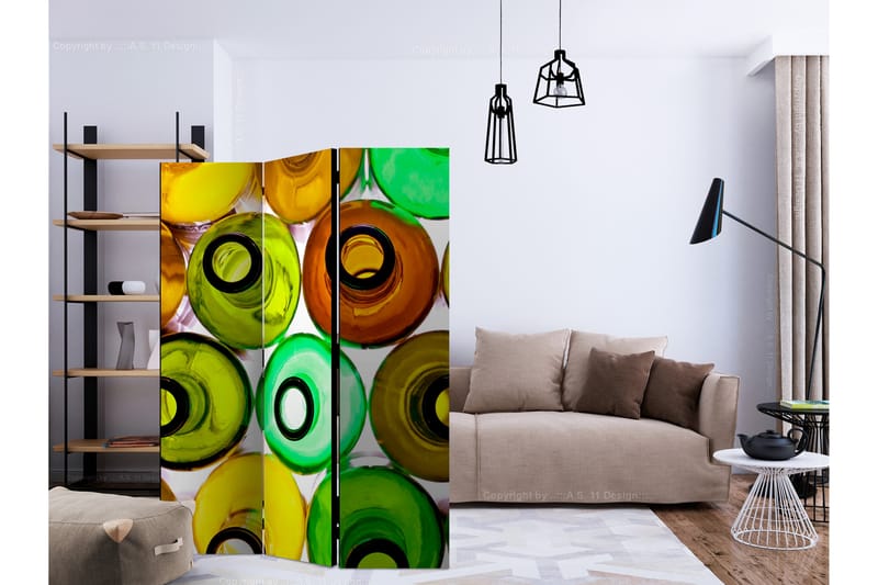 RUMSAVDELARE Bottles Background 135x172 cm - Artgeist sp. z o. o. - Inredning & dekor - Dekor & inredningsdetaljer - Rumsavdelare