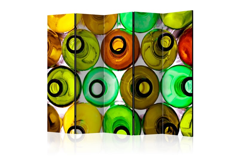 RUMSAVDELARE Bottles Background II 225x172 cm - Artgeist sp. z o. o. - Rumsavdelare