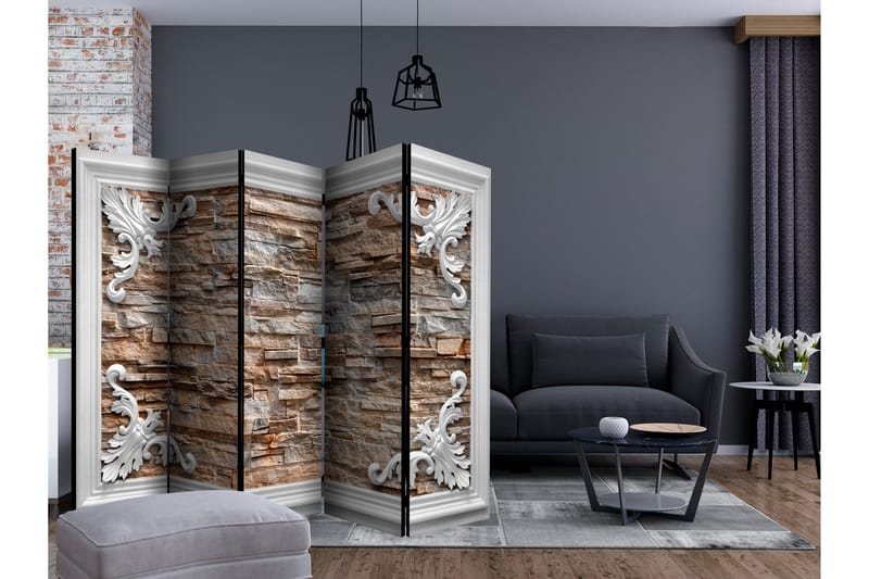 Rumsavdelare - Brick in the Frame (Brown) II 225x172 - Artgeist sp. z o. o. - Inredning & dekor - Dekor & inredningsdetaljer - Rumsavdelare