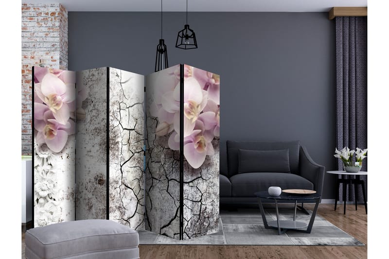 Rumsavdelare - Bright red orchids II 225x172 - Artgeist sp. z o. o. - Inredning & dekor - Dekor & inredningsdetaljer - Rumsavdelare