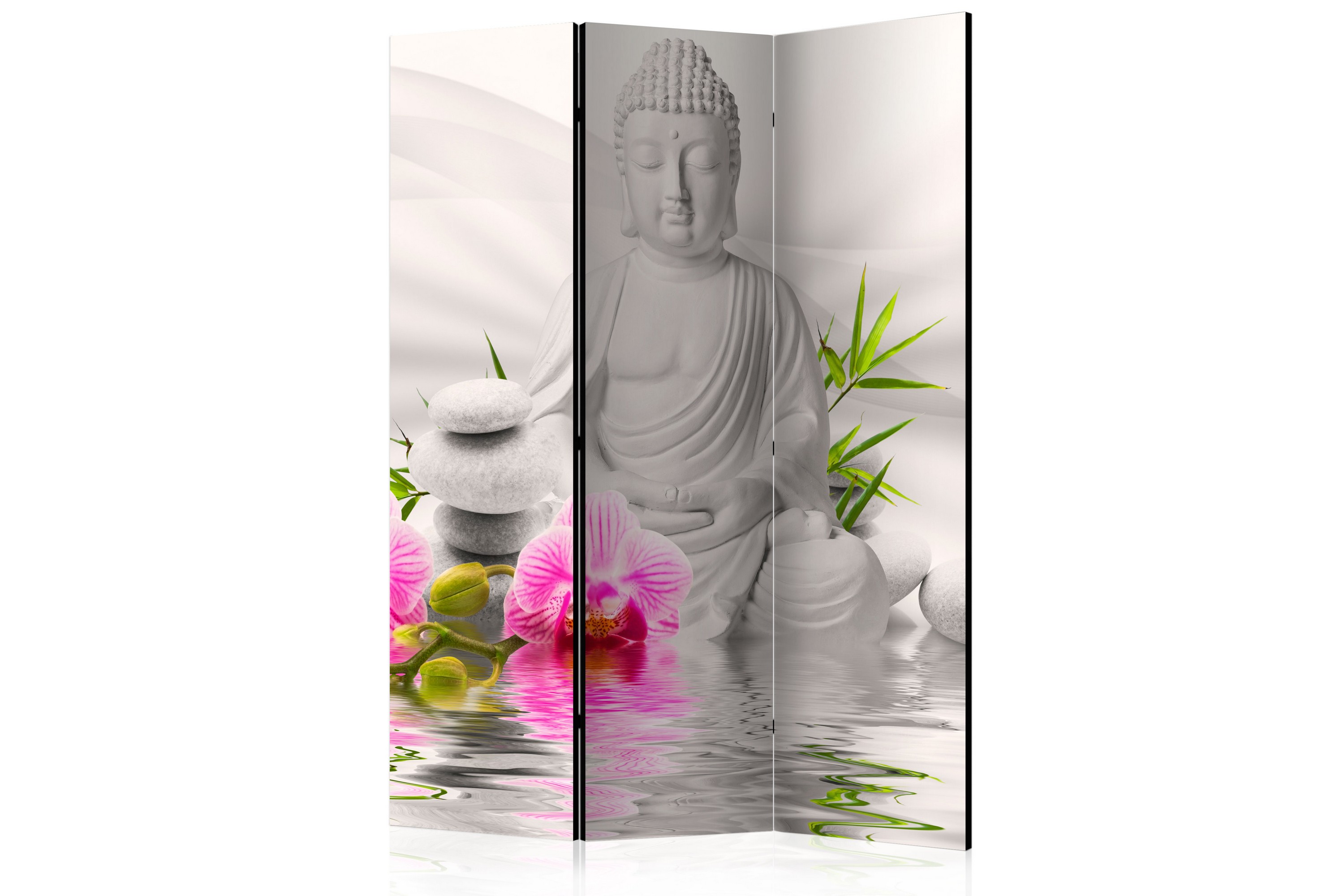 RUMSAVDELARE Buddha And Orchids 135×172 – Artgeist sp. z o. o.