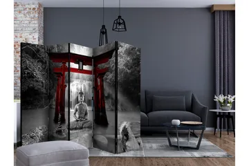 Rumsavdelare - Buddha Smile (Red) II 225x172 - Artgeist sp. z o. o. - Inredning & dekor - Dekor & inredningsdetaljer - Rumsavdelare
