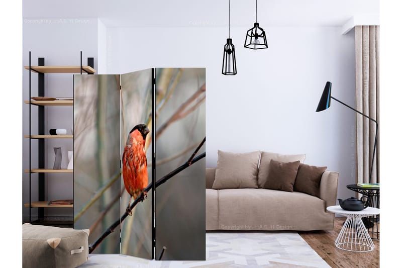 Rumsavdelare - Bullfinch in the forest 135x172 - Artgeist sp. z o. o. - Inredning & dekor - Dekor & inredningsdetaljer - Rumsavdelare