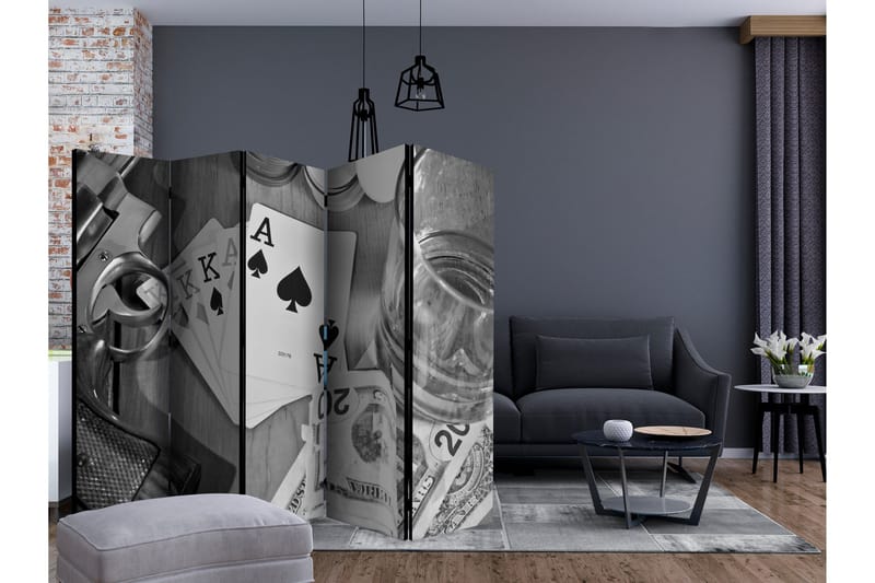 Rumsavdelare - Cards: black and white II 225x172 - Artgeist sp. z o. o. - Inredning & dekor - Dekor & inredningsdetaljer - Rumsavdelare