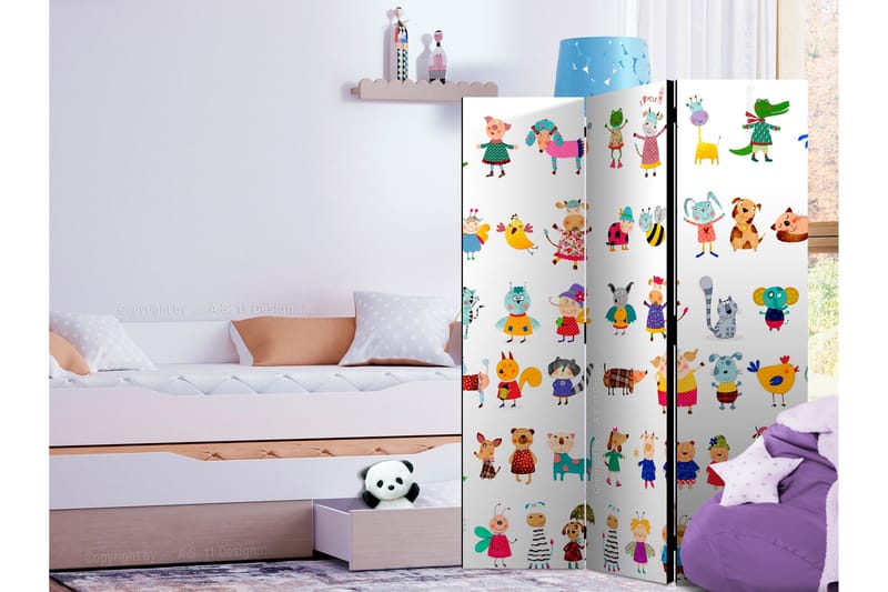 Rumsavdelare Cartoon Pets 135x172 - Artgeist sp. z o. o. - Inredning & dekor - Dekor & inredningsdetaljer - Rumsavdelare