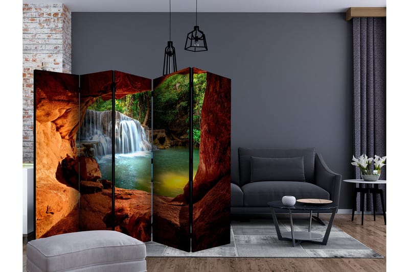 Rumsavdelare - Cave: Forest Waterfall II 225x172 - Artgeist sp. z o. o. - Inredning & dekor - Dekor & inredningsdetaljer - Rumsavdelare