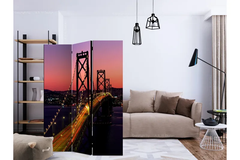 Rumsavdelare - Charming evening in San Francisco 135x172 - Artgeist sp. z o. o. - Inredning & dekor - Dekor & inredningsdetaljer - Rumsavdelare