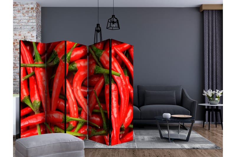 RUMSAVDELARE Chili Pepper - Background II 225x172 cm - Artgeist sp. z o. o. - Rumsavdelare