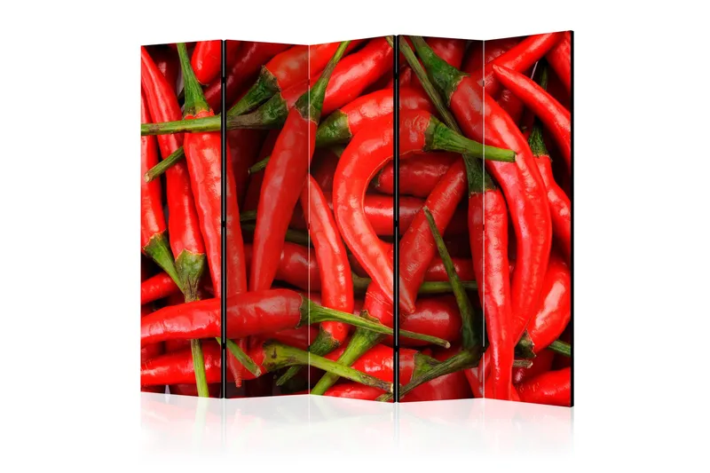 Rumsavdelare Chili Pepper - Background II 225x172 cm, Artgeist sp. z o. o.