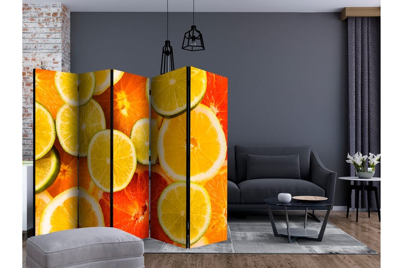 RUMSAVDELARE Citrus Fruits II 225x172 cm - Artgeist sp. z o. o. - Rumsavdelare