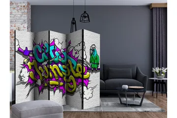 Rumsavdelare - City Jungle - graffiti II 225x172 - Artgeist sp. z o. o. - Inredning & dekor - Dekor & inredningsdetaljer - Rumsavdelare