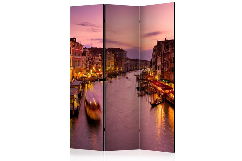 Rumsavdelare City of Lovers, Venice by Night 135x172 cm, Artgeist sp. z o. o.