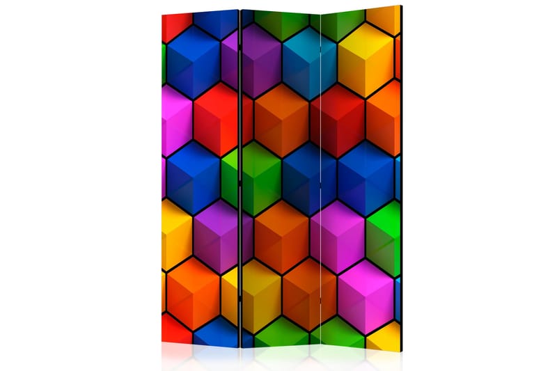 RUMSAVDELARE Colorful Geometric Boxes 135x172 cm - Artgeist sp. z o. o. - Rumsavdelare