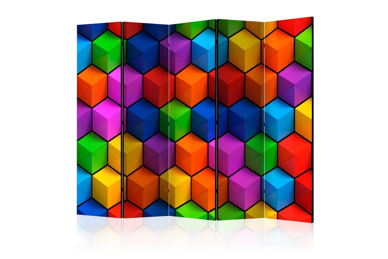 RUMSAVDELARE Colorful Geometric Boxes II 225x172 cm - Artgeist sp. z o. o. - Inredning & dekor - Dekor & inredningsdetaljer - Rumsavdelare