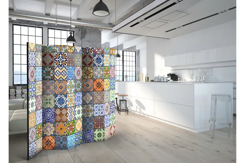 Rumsavdelare Colorful Mosaic 225x172 - Artgeist sp. z o. o. - Inredning & dekor - Dekor & inredningsdetaljer - Rumsavdelare