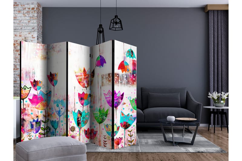 RUMSAVDELARE Colorful Tulips II 225x172 cm - Artgeist sp. z o. o. - Inredning & dekor - Dekor & inredningsdetaljer - Rumsavdelare