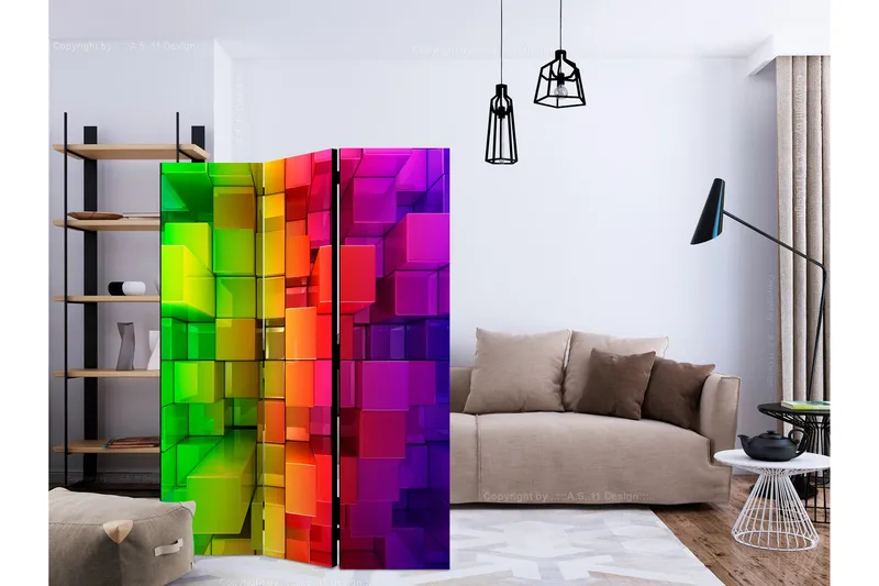 Rumsavdelare - Colour jigsaw 135x172 - Artgeist sp. z o. o. - Inredning & dekor - Dekor & inredningsdetaljer - Rumsavdelare