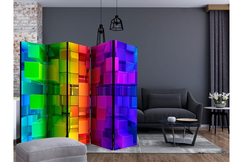 Rumsavdelare - Colour jigsaw II 225x172 - Artgeist sp. z o. o. - Inredning & dekor - Dekor & inredningsdetaljer - Rumsavdelare