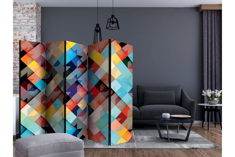 Rumsavdelare - Colour Patchwork II 225x172 - Artgeist sp. z o. o. - Inredning & dekor - Dekor & inredningsdetaljer - Rumsavdelare