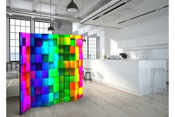 Rumsavdelare Colourful Cubes 225x172 - Artgeist sp. z o. o. - Inredning & dekor - Dekor & inredningsdetaljer - Rumsavdelare