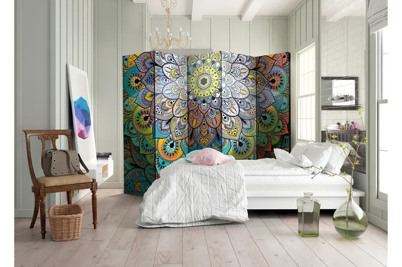 Rumsavdelare Colourful Stained Glass II 225x172 cm, Artgeist sp. z o. o.