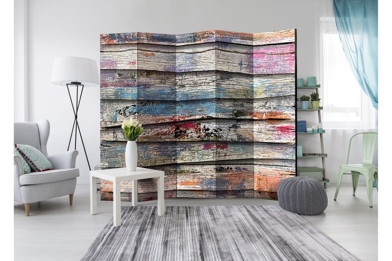 Rumsavdelare Colourful Wood 225x172 - Artgeist sp. z o. o. - Inredning & dekor - Dekor & inredningsdetaljer - Rumsavdelare