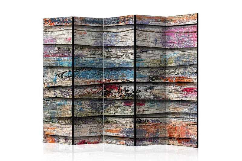 RUMSAVDELARE Colourful Wood 225x172 - Artgeist sp. z o. o. - Inredning & dekor - Dekor & inredningsdetaljer - Rumsavdelare