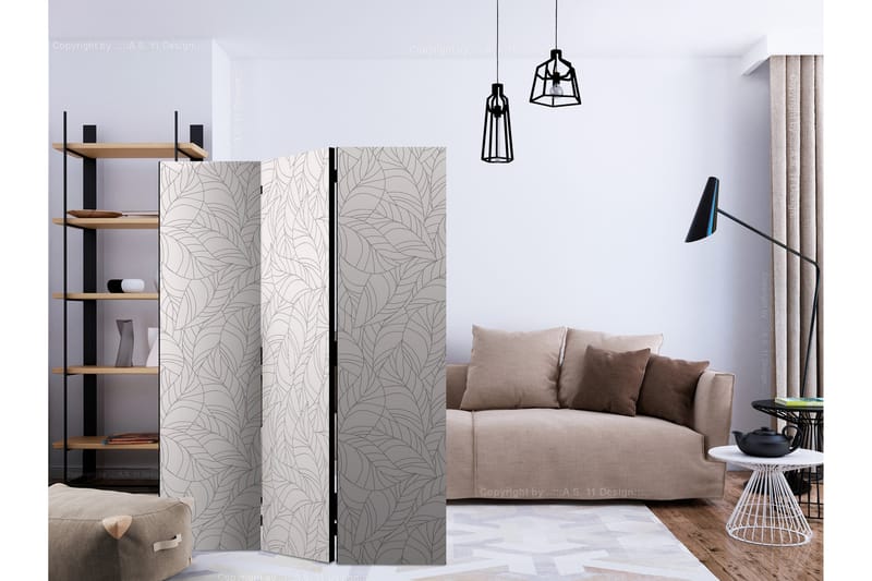 RUMSAVDELARE Colourless Leaves 135x172 cm - Artgeist sp. z o. o. - Inredning & dekor - Dekor & inredningsdetaljer - Rumsavdelare