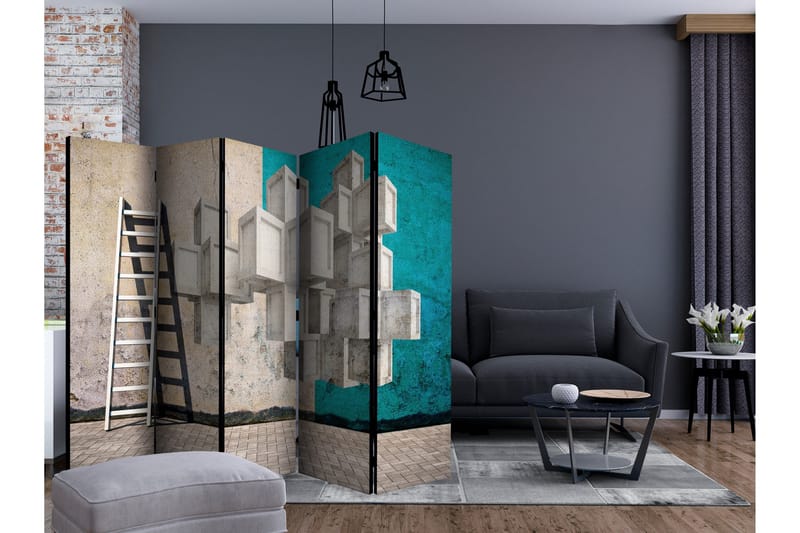 Rumsavdelare - Concrete blocks II 225x172 - Artgeist sp. z o. o. - Inredning & dekor - Dekor & inredningsdetaljer - Rumsavdelare