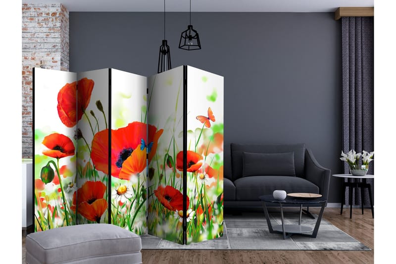 Rumsavdelare Country Poppies II 225x172 cm - Artgeist sp. z o. o. - Inredning & dekor - Dekor & inredningsdetaljer - Rumsavdelare