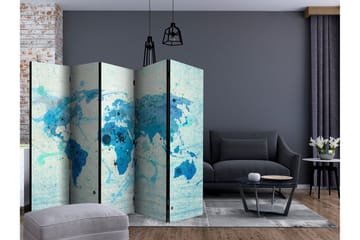 Rumsavdelare - Cruising and sailing The World map 225x172 - Artgeist sp. z o. o. - Inredning & dekor - Dekor & inredningsdetaljer - Rumsavdelare