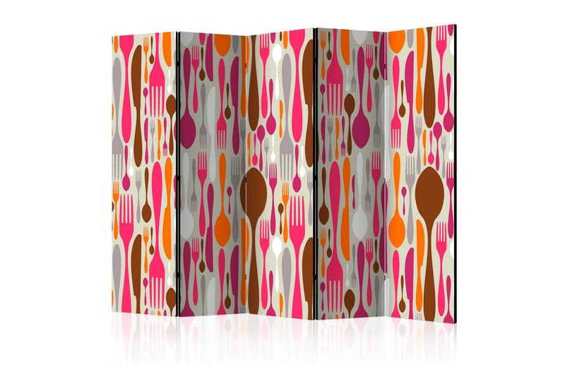 Rumsavdelare - Cutlery - pink and violet II 225x172, Artgeist sp. z o. o.