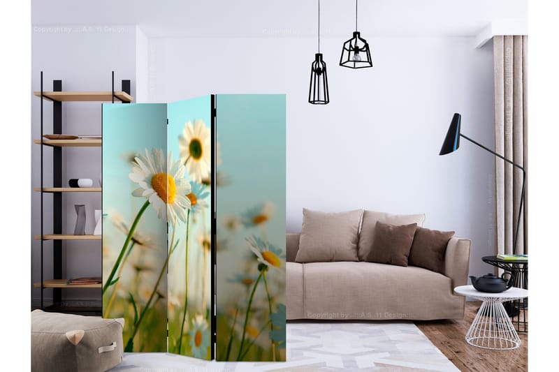 Rumsavdelare - Daisies - spring meadow 135x172 - Artgeist sp. z o. o. - Inredning & dekor - Dekor & inredningsdetaljer - Rumsavdelare
