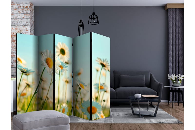 Rumsavdelare - Daisies - spring meadow II 225x172 - Artgeist sp. z o. o. - Inredning & dekor - Dekor & inredningsdetaljer - Rumsavdelare