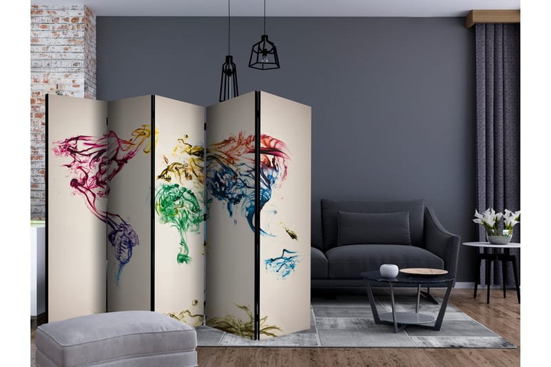 Rumsavdelare - Dancing smoke trails II 225x172 - Artgeist sp. z o. o. - Inredning & dekor - Dekor & inredningsdetaljer - Rumsavdelare