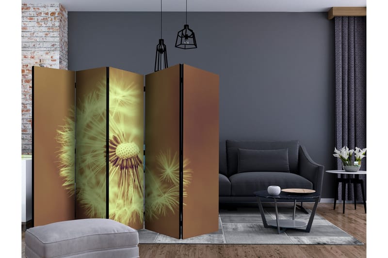 Rumsavdelare - dandelion (sepia) II 225x172 - Artgeist sp. z o. o. - Inredning & dekor - Dekor & inredningsdetaljer - Rumsavdelare